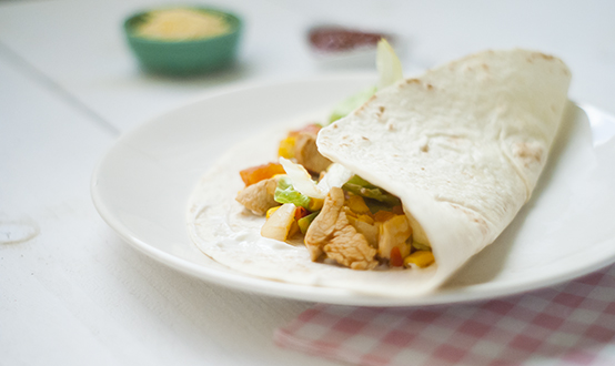 Barbecue chicken wraps 